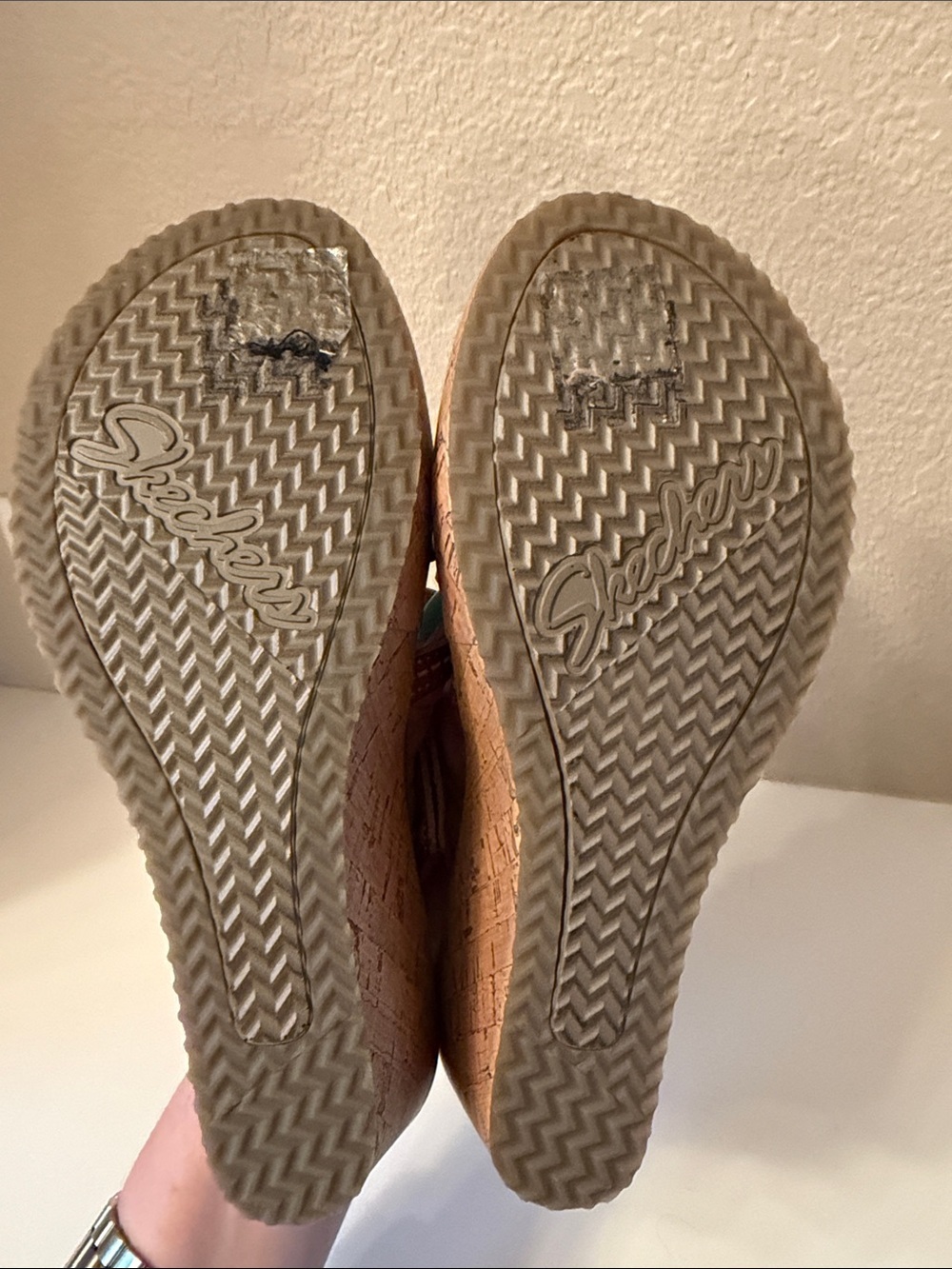 Skechers Brown Multi-Strap Wedge Sandals - Picture 9 of 16